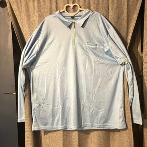 3XL baby blue athletic long sleeve